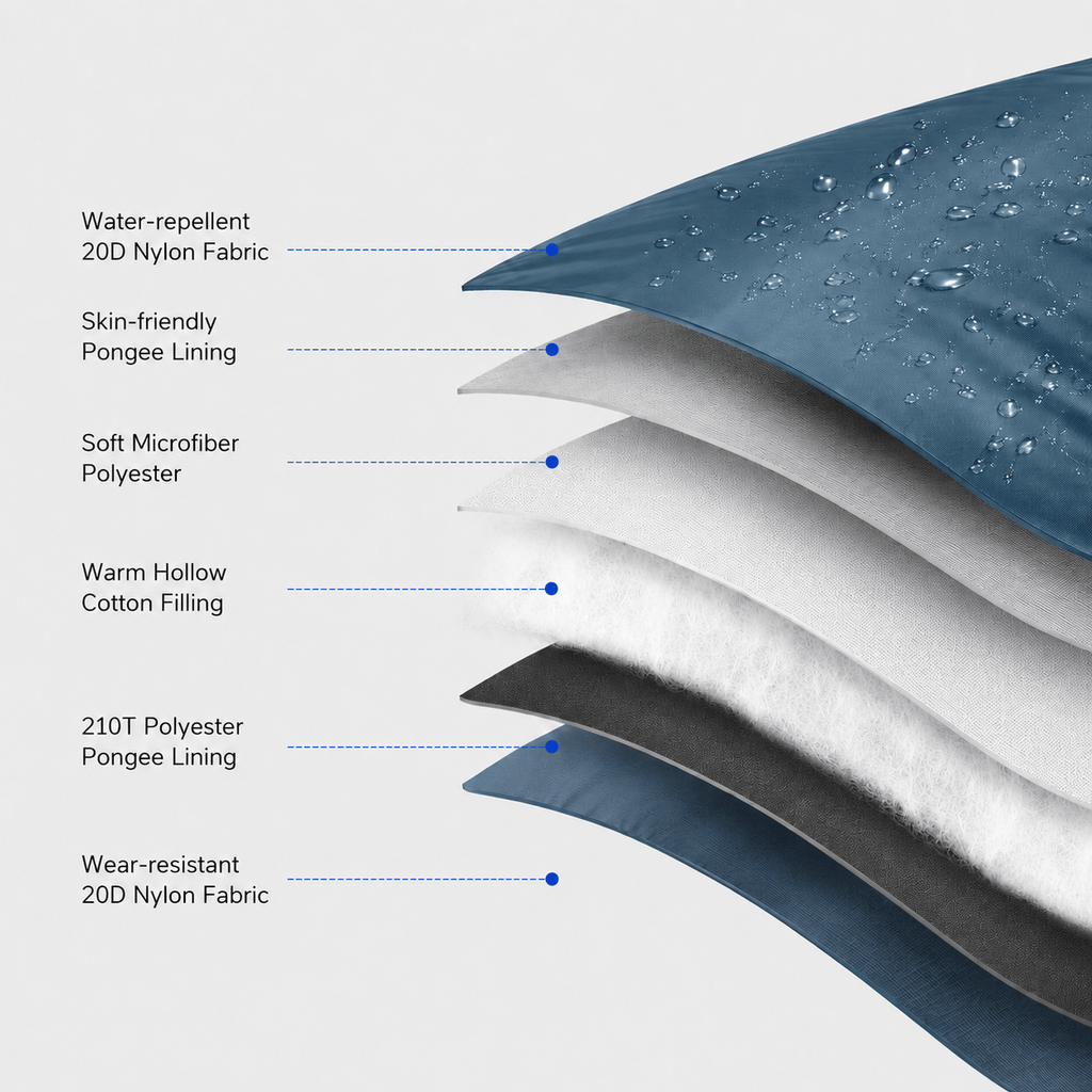 Hiking Camping wide envelope sleeping bag 3 season lightweight