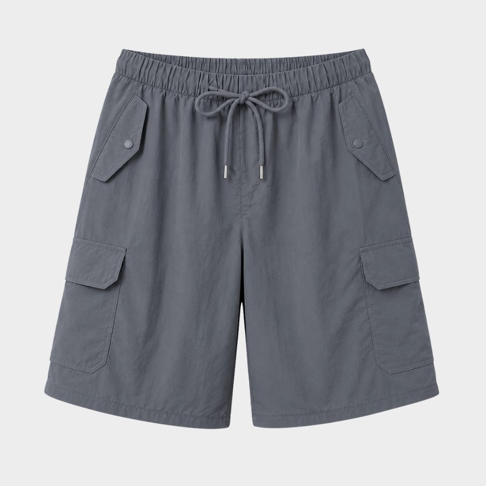 Hiking Camping womens drawstring cargo shorts knee length outdoor