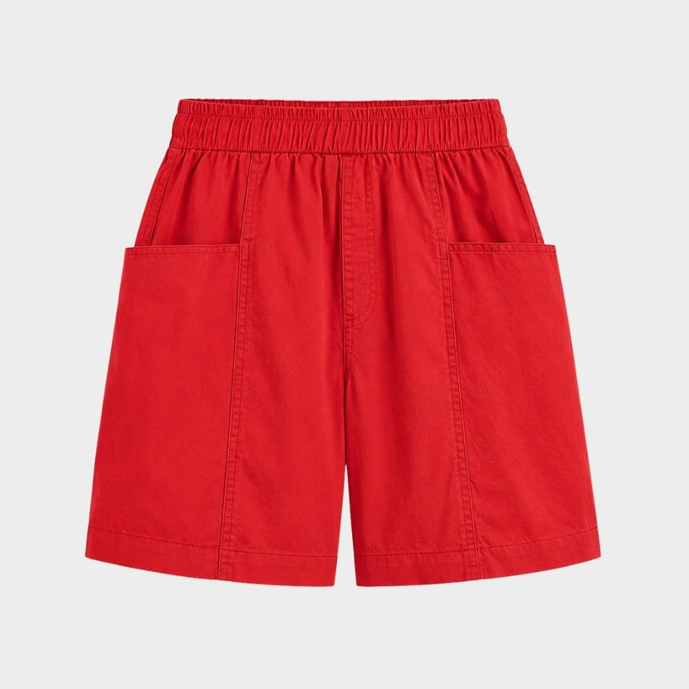 Hiking Camping womens high waist loose summer shorts with pockets