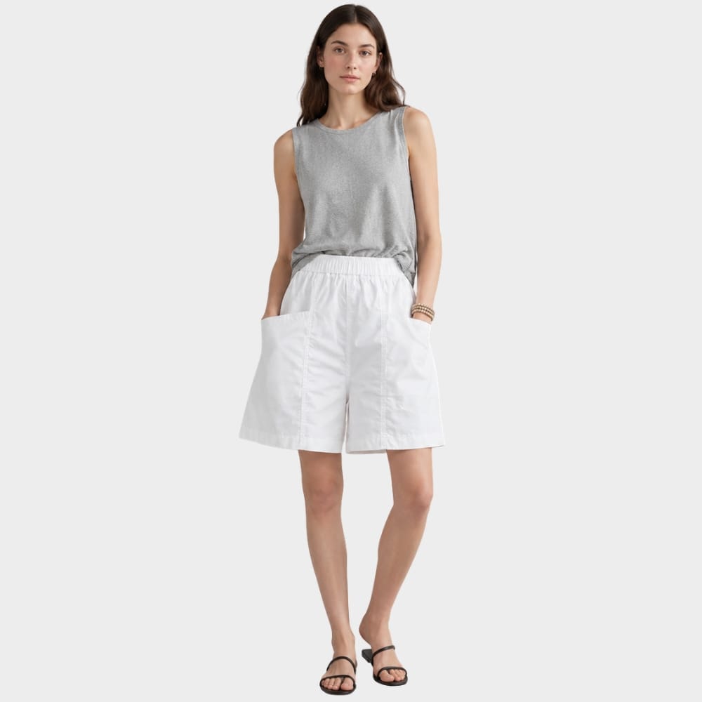 Hiking Camping womens high waist loose summer shorts with pockets