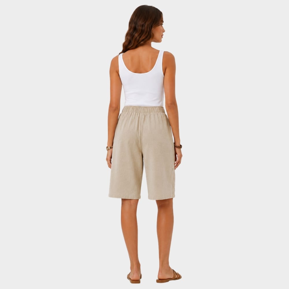 Hiking Camping womens high waist wide leg summer casual shorts