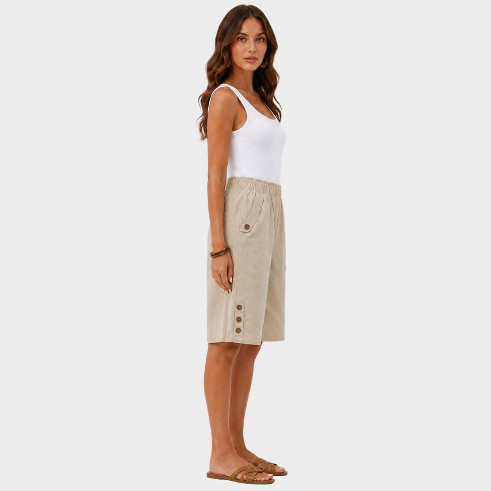 Hiking Camping womens high waist wide leg summer casual shorts