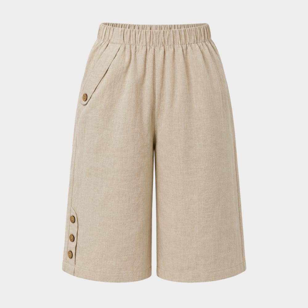 Hiking Camping womens high waist wide leg summer casual shorts