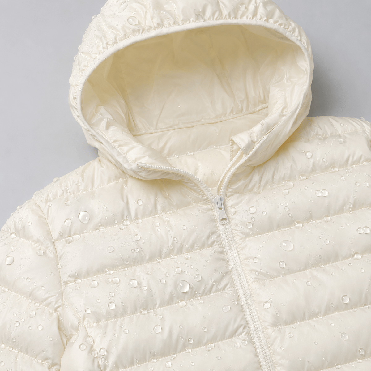 Hiking Camping womens lightweight hooded down puffer jacket packable