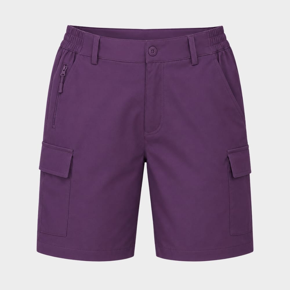 Hiking Camping womens quick dry hiking cargo shorts zipper pockets