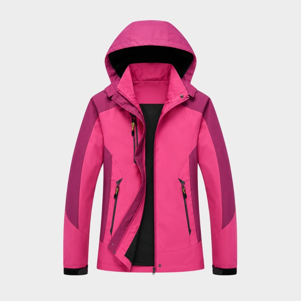 Hiking Camping womens waterproof windproof hiking jacket hooded outdoor