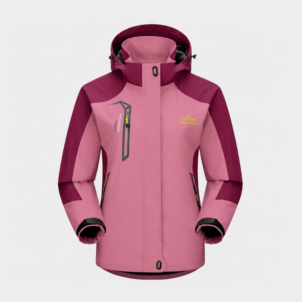 Hiking Camping womens waterproof windproof hiking jacket hooded outdoor