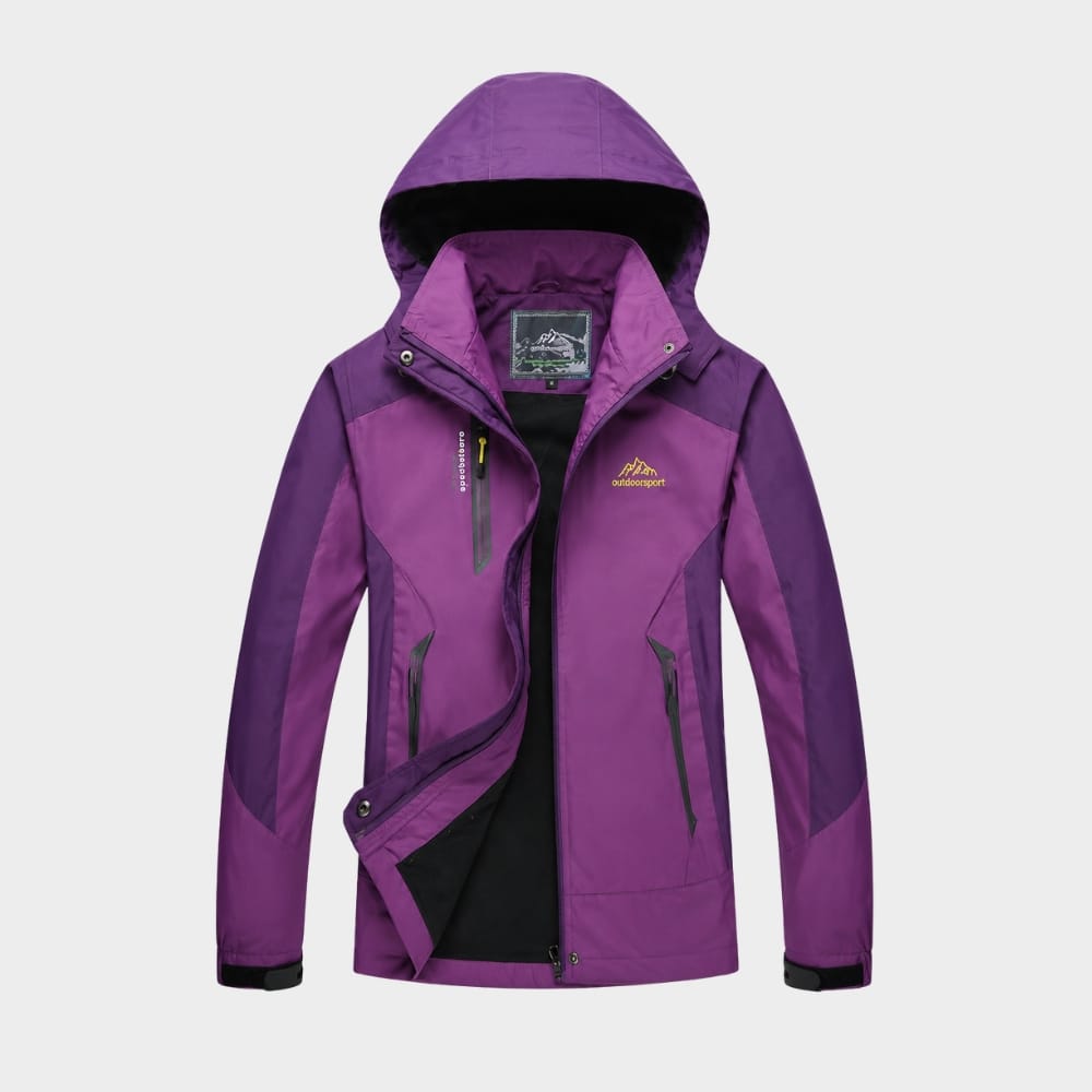 Hiking Camping womens waterproof windproof hiking jacket hooded outdoor