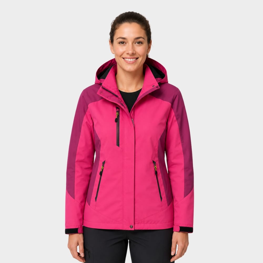 Hiking Camping womens waterproof windproof hiking jacket hooded outdoor