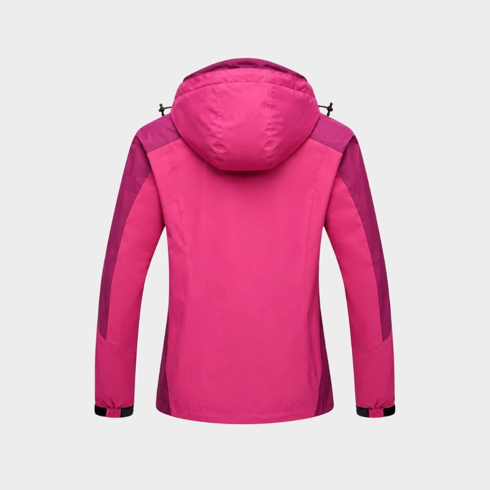 Hiking Camping womens waterproof windproof hiking jacket hooded outdoor