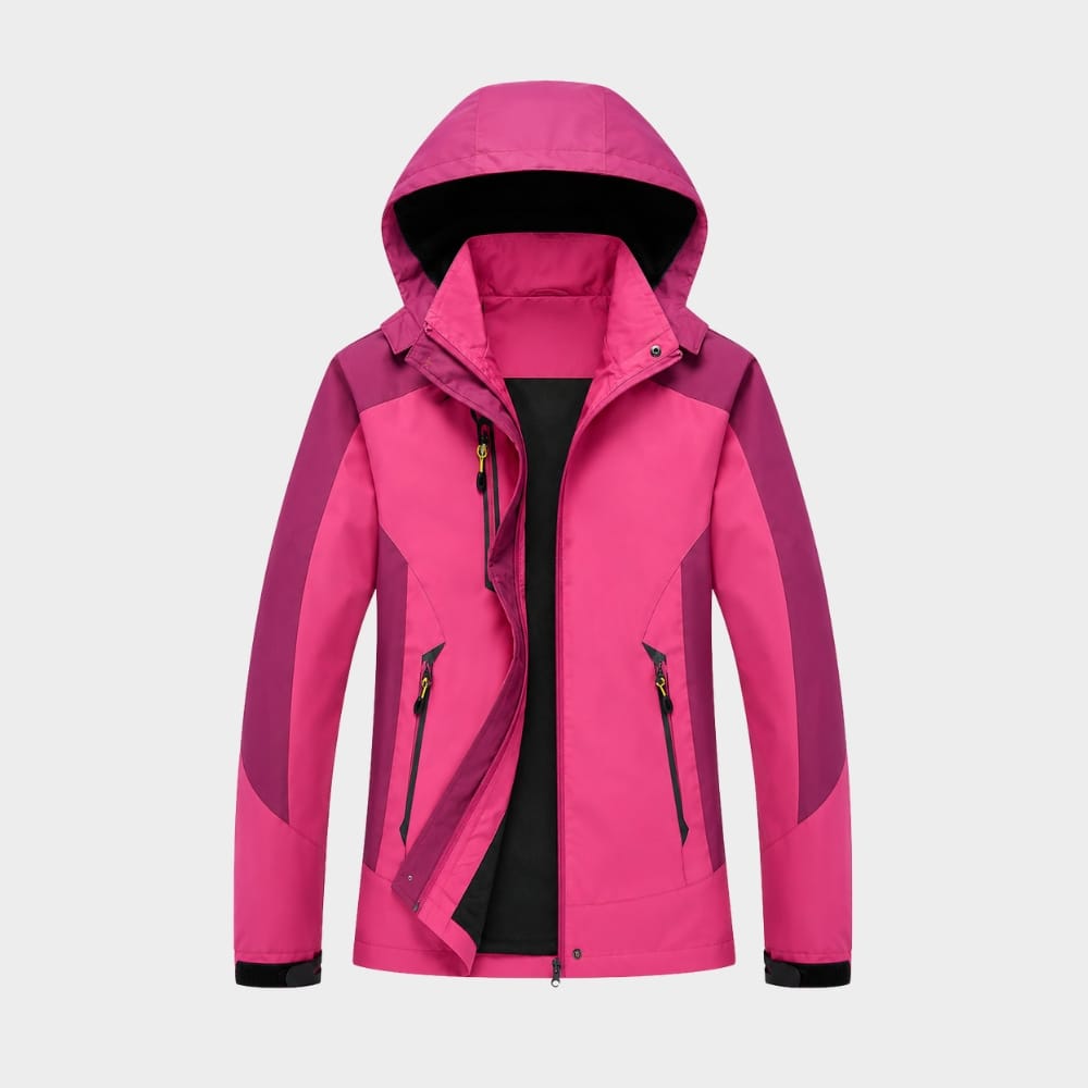 Hiking Camping womens waterproof windproof hiking jacket hooded outdoor